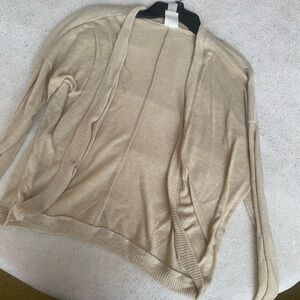 Self Esteem Cream Open-Front Cardigan Sweater